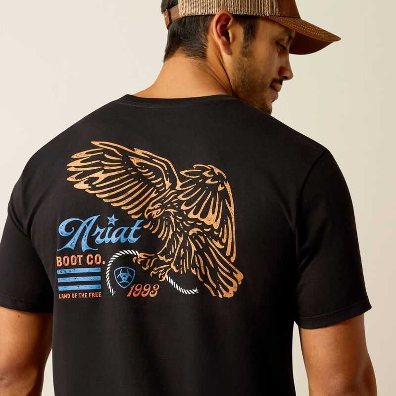 Ariat Eagle Freedom T-Shirt Black | 732JPRAWU