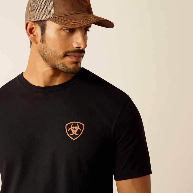 Ariat Eagle Freedom T-Shirt Black | 732JPRAWU