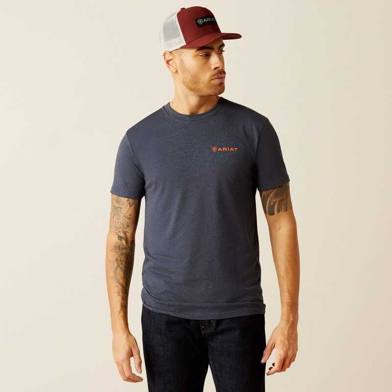 Ariat Eagle Rock T-Shirt Navy | 197JUMELF