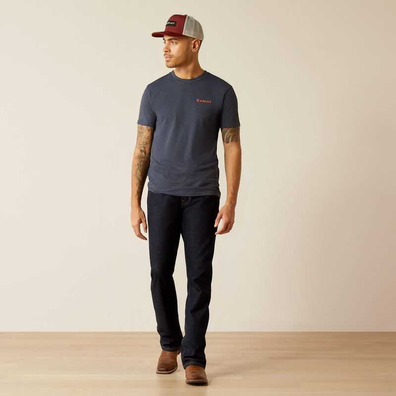 Ariat Eagle Rock T-Shirt Navy | 197JUMELF