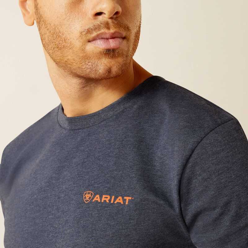 Ariat Eagle Rock T-Shirt Navy | 197JUMELF