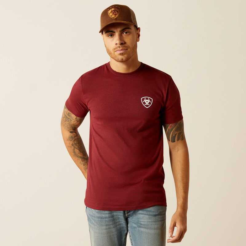 Ariat Eagle and Snake T-Shirt Red Black | 963TPQKEW