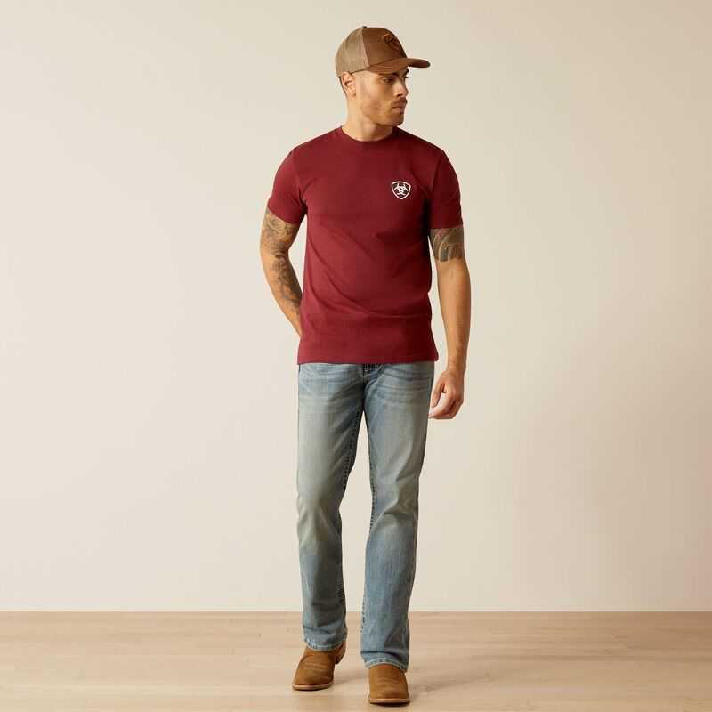 Ariat Eagle and Snake T-Shirt Red Black | 963TPQKEW