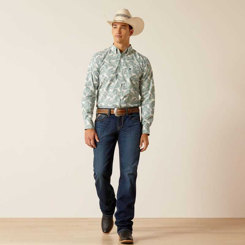 Ariat Eamanuel Fitted Shirt Reef Water | 921AZQDVJ