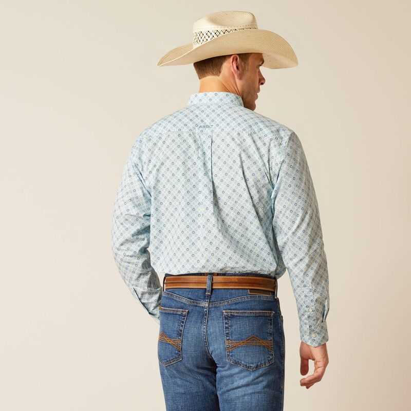 Ariat Eamon Classic Fit Shirt Blue | 591NMPZFT