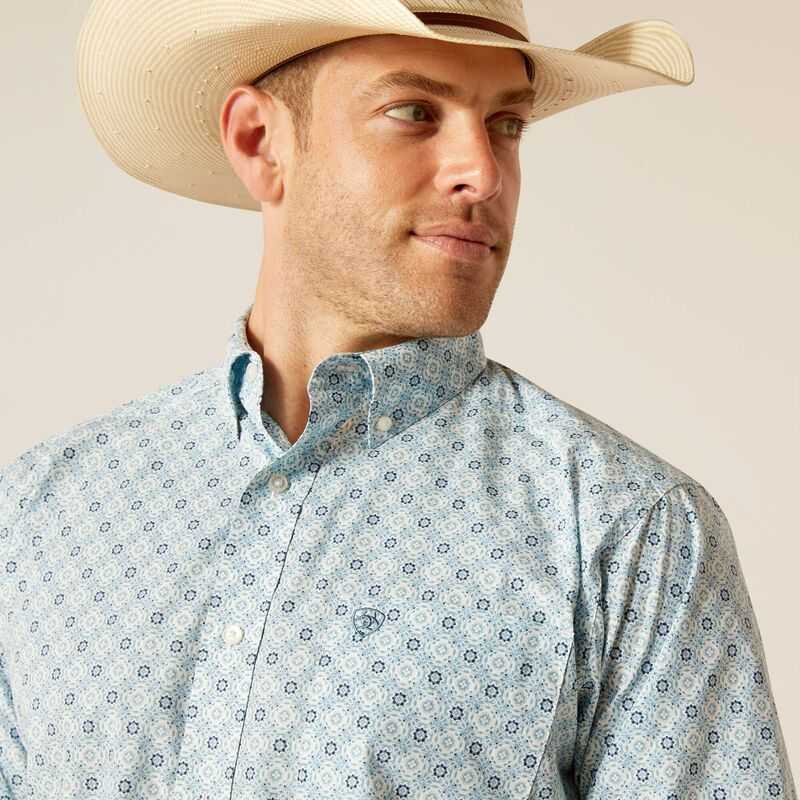 Ariat Eamon Classic Fit Shirt Blue | 591NMPZFT