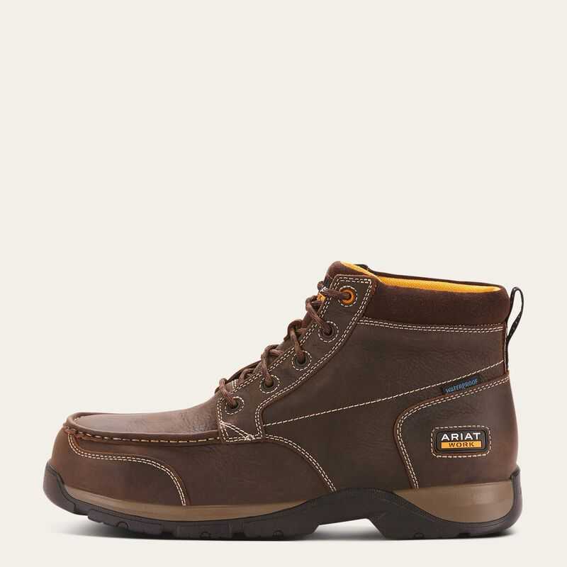 Ariat Edge LTE Chukka Waterproof Composite Toe Work Boot Dark Brown | 256AKZDIM