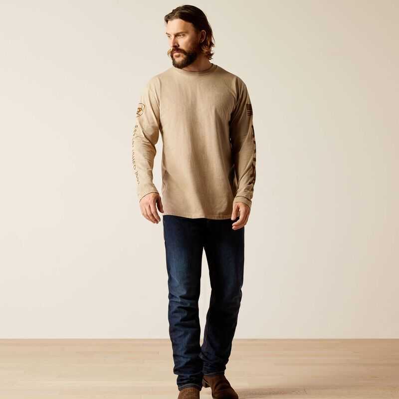 Ariat Elevated V2 T-Shirt Beige | 586ZGPJWK