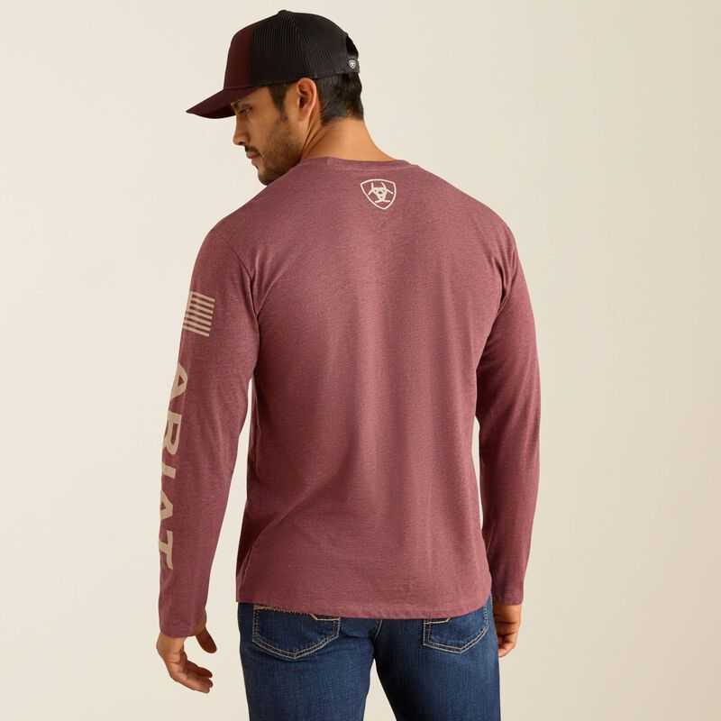 Ariat Elevated V2 T-Shirt Burgundy | 954OJYKTV