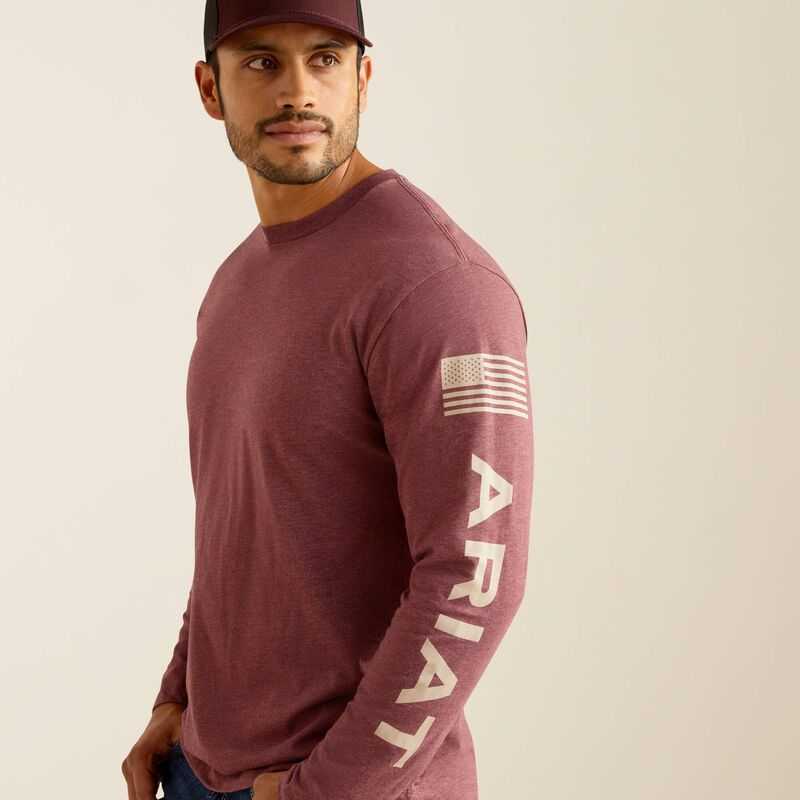 Ariat Elevated V2 T-Shirt Burgundy | 954OJYKTV