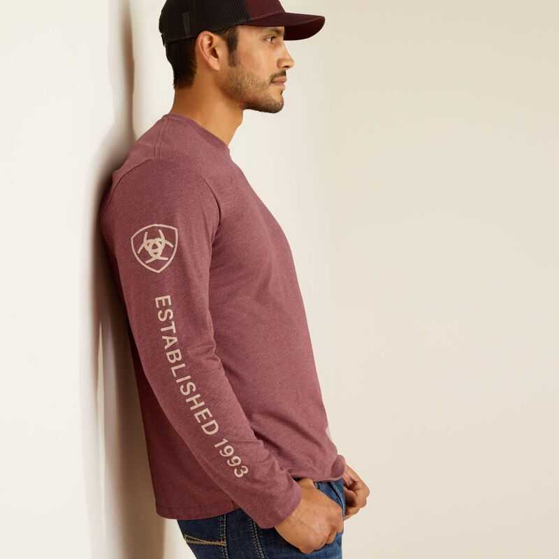 Ariat Elevated V2 T-Shirt Burgundy | 954OJYKTV