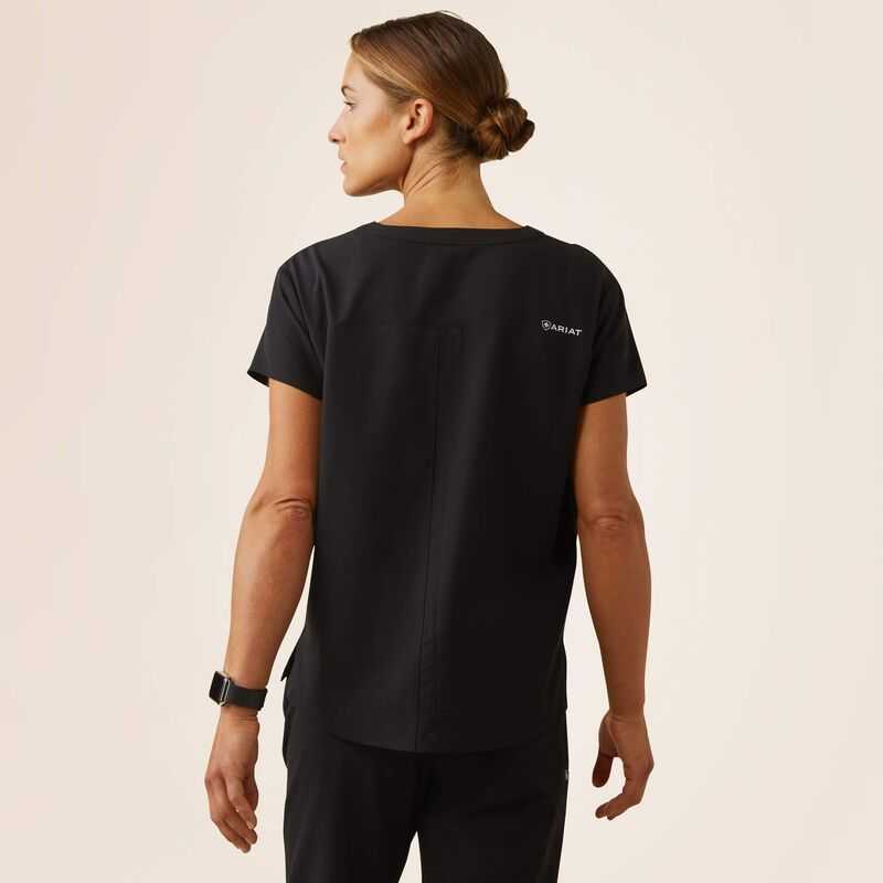 Ariat Eliza Fashion Scrub Top Black | 972NDFRLW