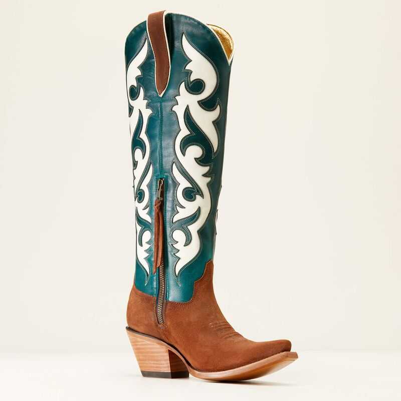 Ariat Elvira StretchFit Western Boot Turquoise | 736ZEVCOT