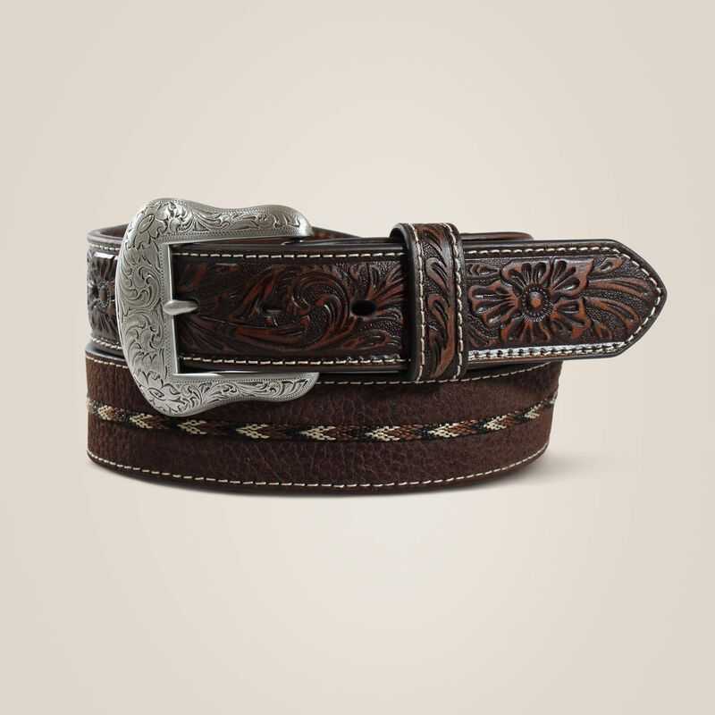 Ariat Embossed center stitch belt Brown | 471CMZGLE