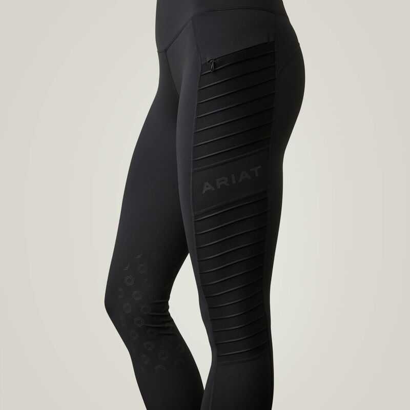 Ariat Eos Moto Knee Patch Tight Black | 401AVXLUR