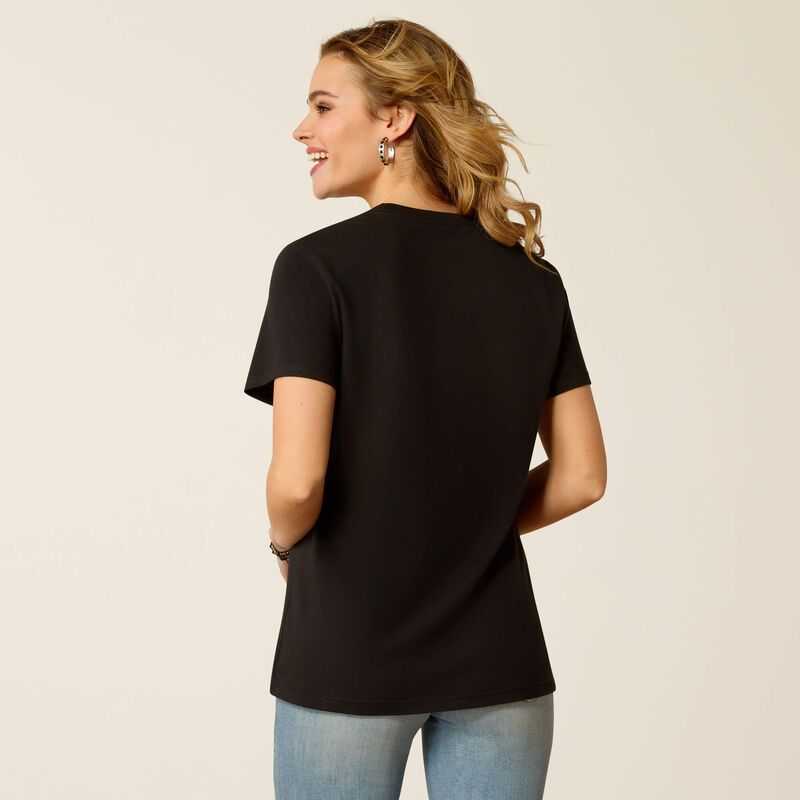 Ariat Established Boot Co T-Shirt Black | 304VDHMYR