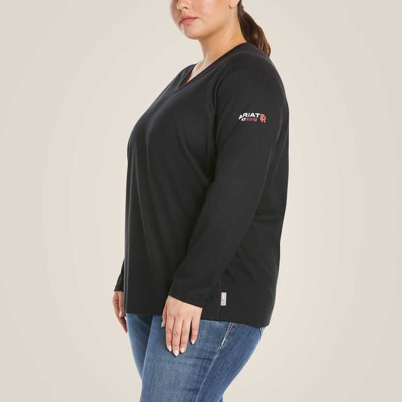 Ariat FR AC Crew Top Black | 463WNJADS