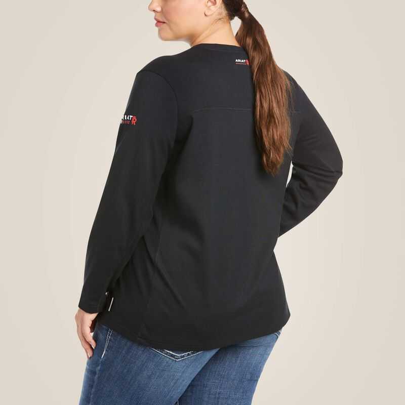 Ariat FR AC Crew Top Black | 463WNJADS