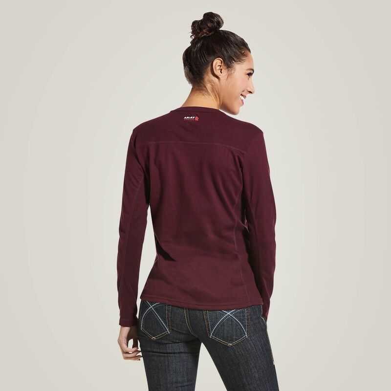 Ariat FR AC Crew Top Malbec | 925LMOEFN