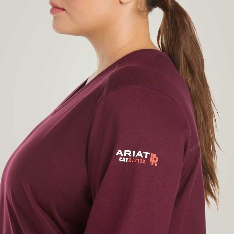 Ariat FR AC Crew Top Malbec | 925LMOEFN