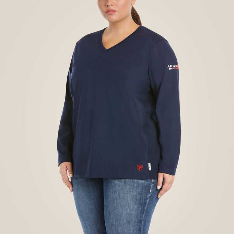 Ariat FR AC Crew Top Navy | 806VINKWE