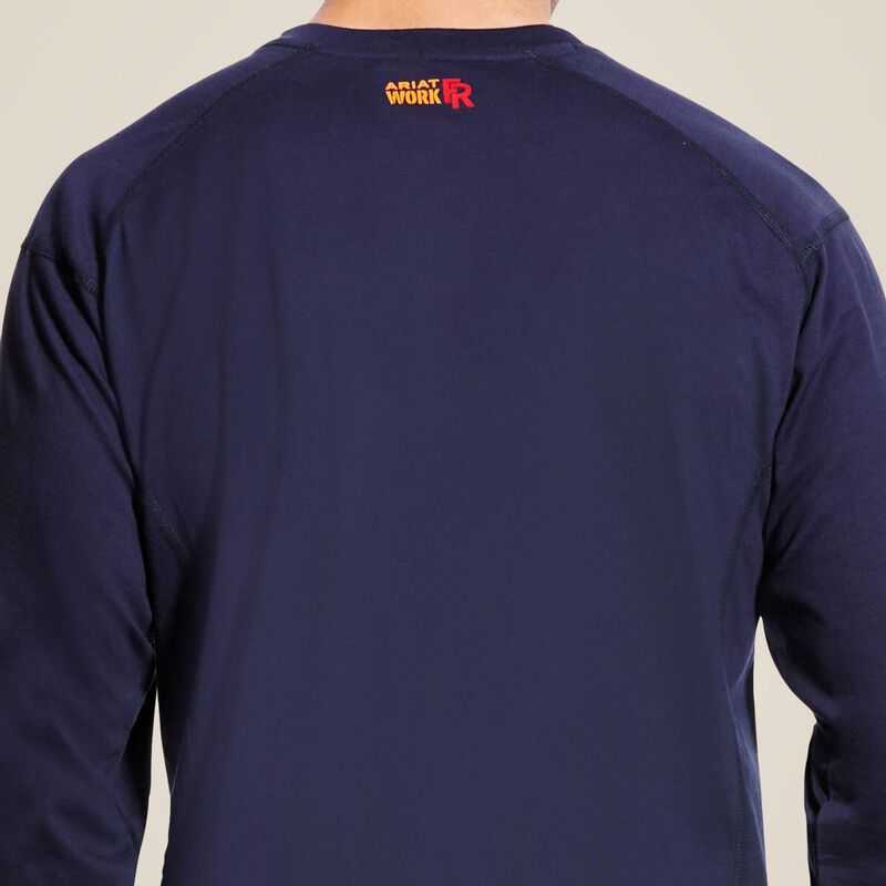 Ariat FR Air Crew T-Shirt Navy | 769GKYMXD