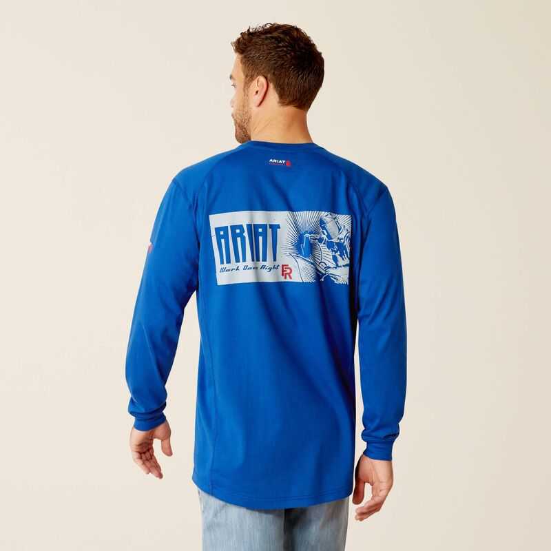 Ariat FR Air Deco T-Shirt Blue | 327CSGMUW