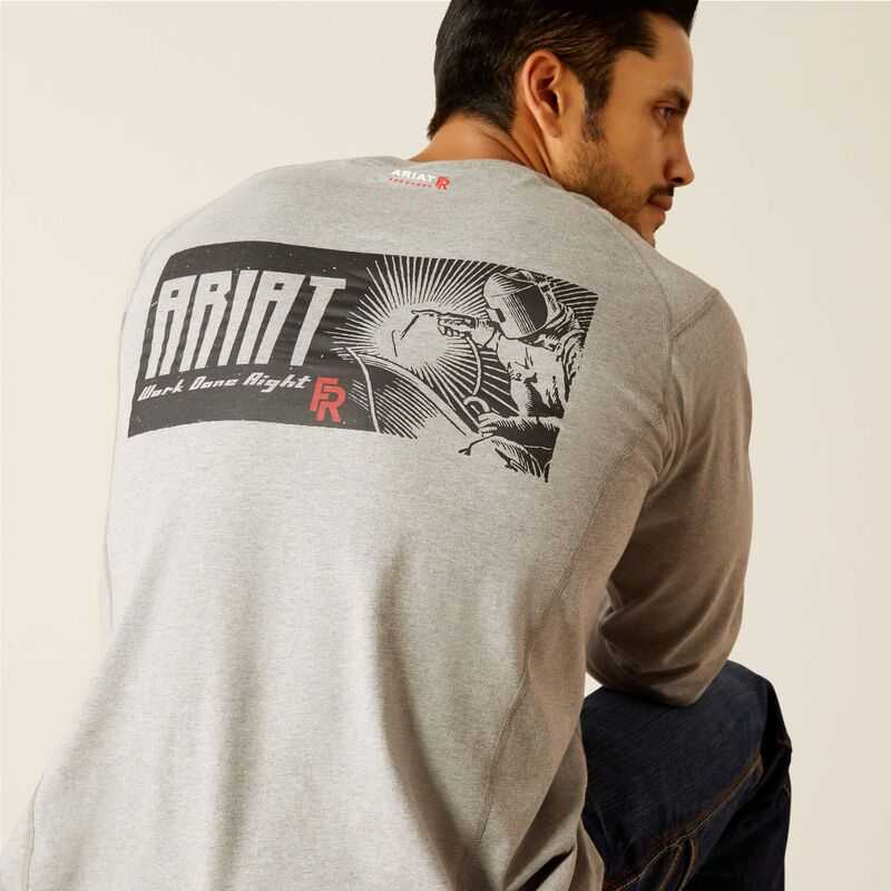 Ariat FR Air Deco T-Shirt Grey | 485DBIQTF