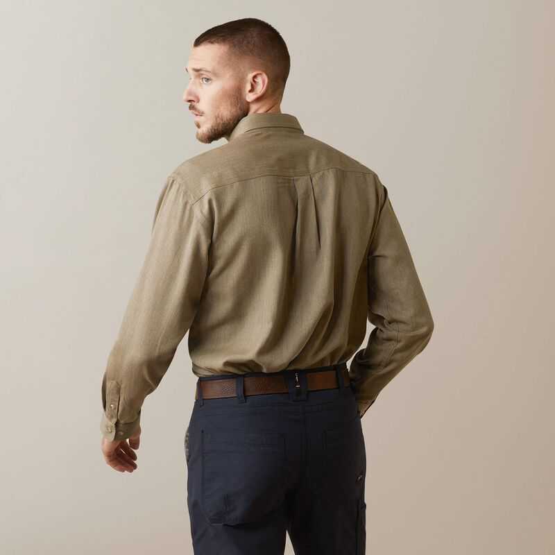 Ariat FR Air Inherent Work Shirt Khaki | 603OVQINL