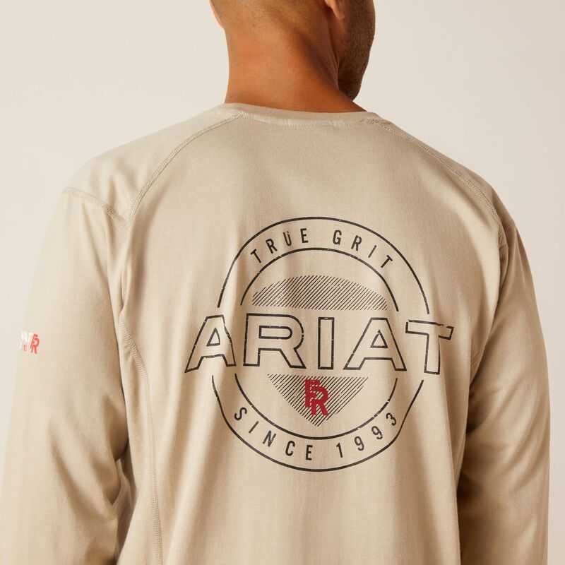 Ariat FR Air True Grit T-Shirt Silver | 348TQINGE