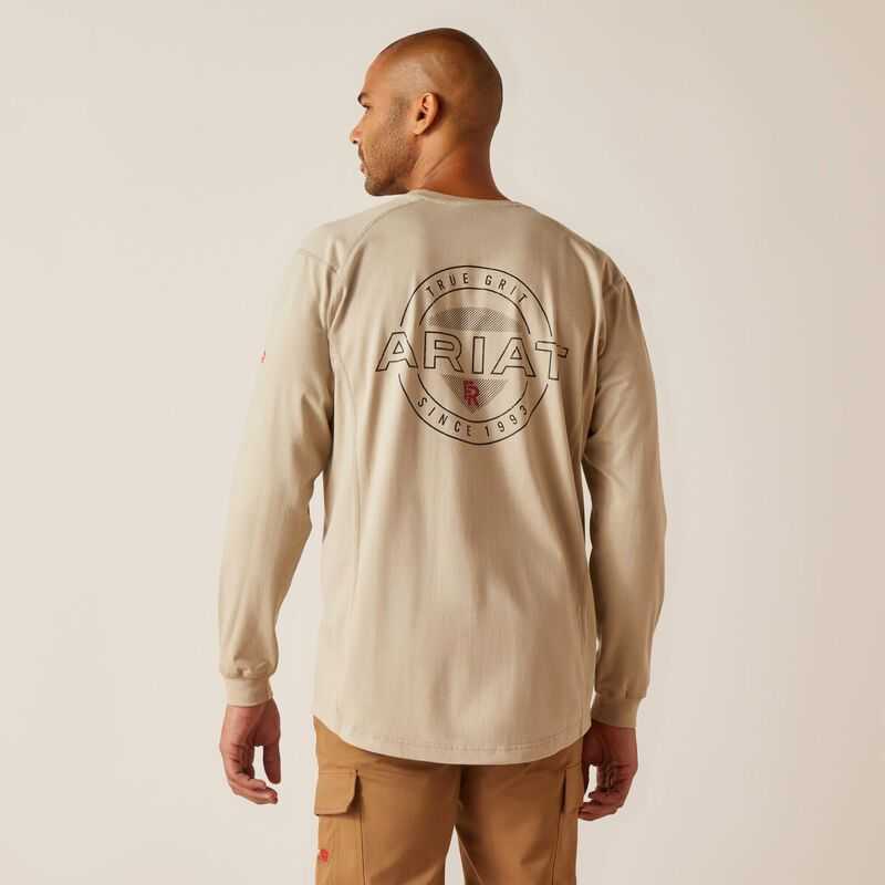 Ariat FR Air True Grit T-Shirt Silver | 348TQINGE