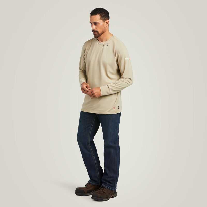 Ariat FR Baselayer T-Shirt Khaki | 630JRVHYS