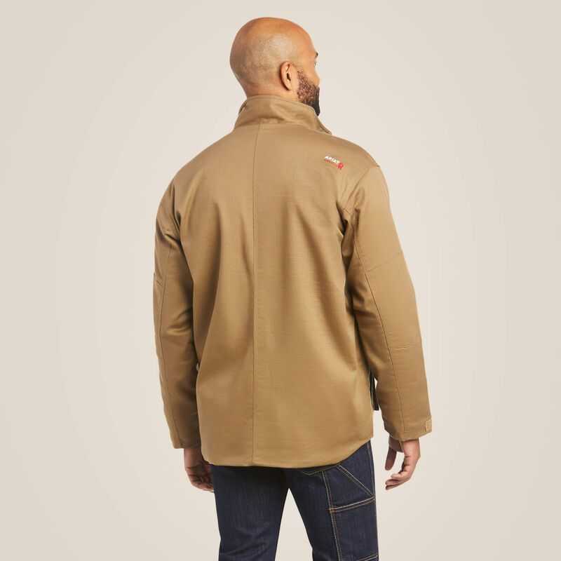 Ariat FR Canvas Stretch Jacket Khaki | 716OFYGHU