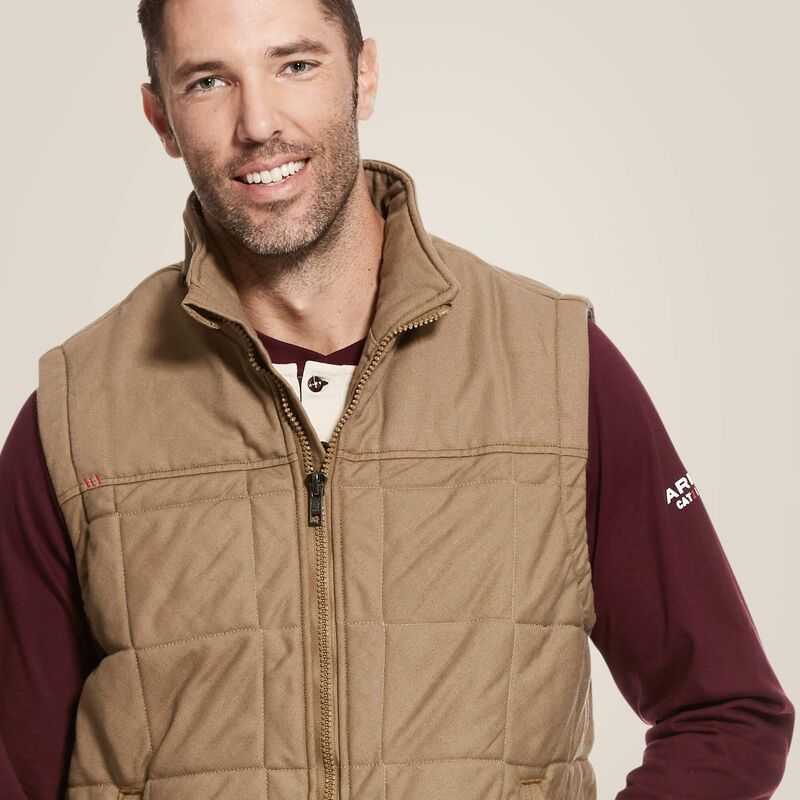 Ariat FR Crius Insulated Vest Khaki | 709VDIOBH