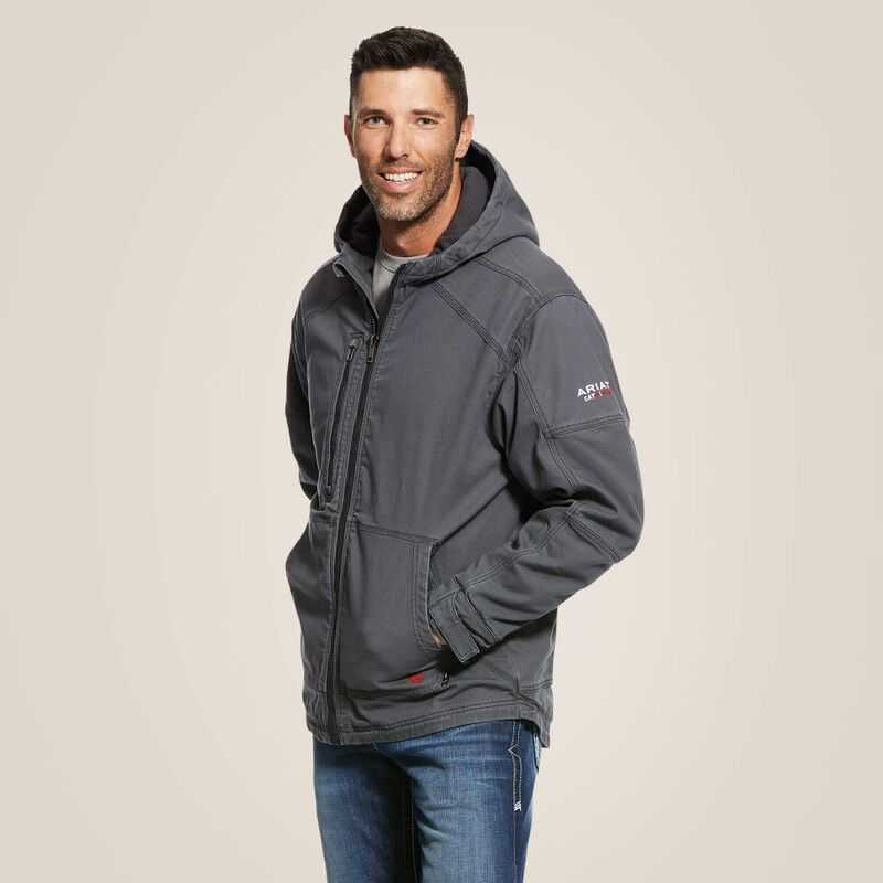 Ariat FR DuraLight Stretch Canvas Jacket Grey | 307VFILOW