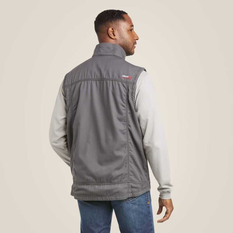 Ariat FR DuraLight Stretch Canvas Vest Grey | 816FIYSLD