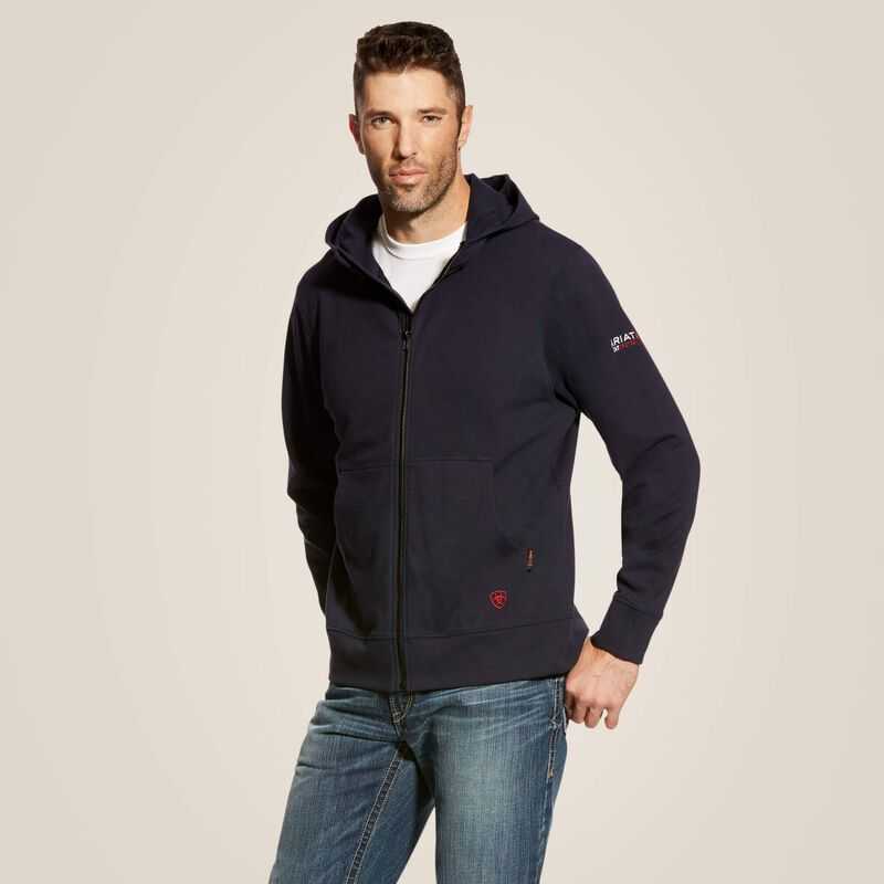 Ariat FR DuraStretch Full Zip Hoodie Navy | 742FIQHKP