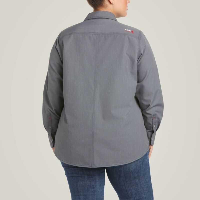 Ariat FR Featherlight Work Shirt Grey | 139KMOJDL