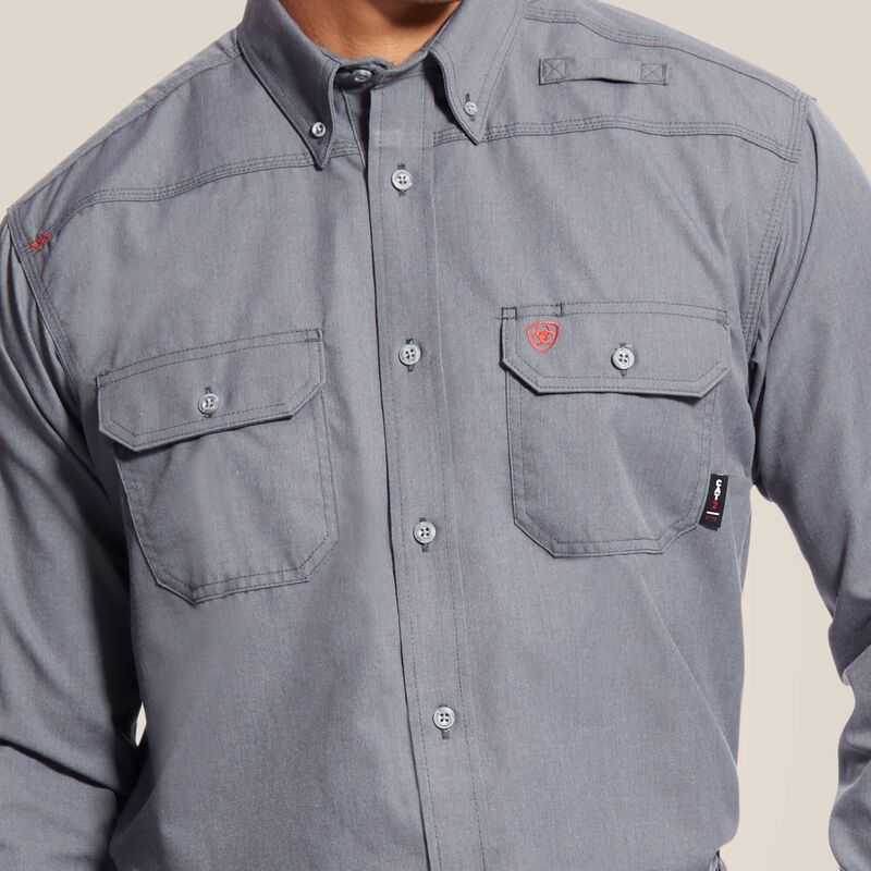 Ariat FR Featherlight Work Shirt Grey | 723UBRKFS