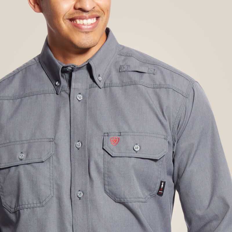 Ariat FR Featherlight Work Shirt Grey | 723UBRKFS