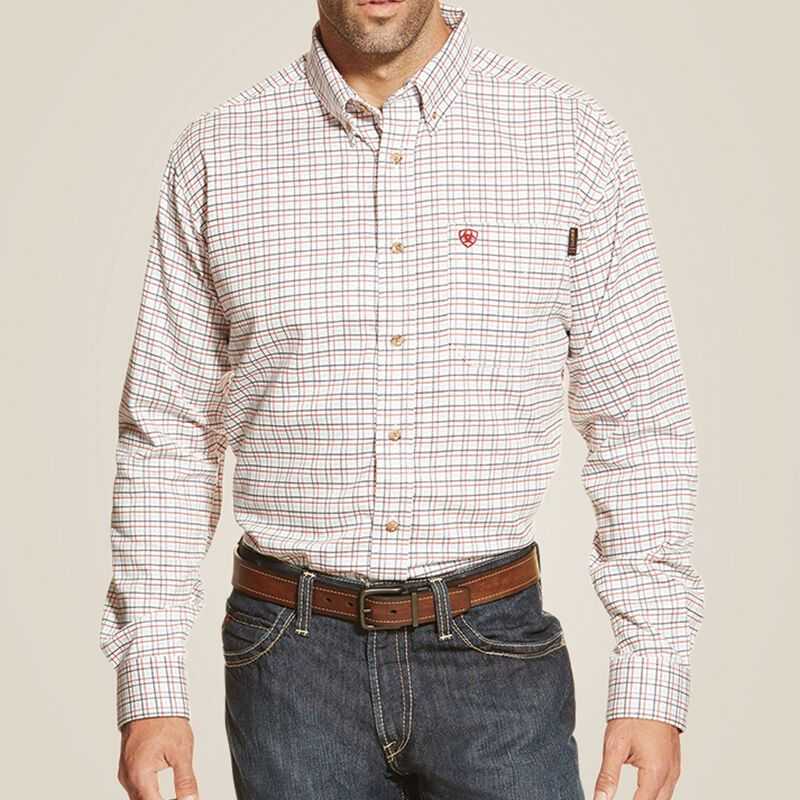 Ariat FR Gauge Work Shirt White Multicolor | 943SVLBRN