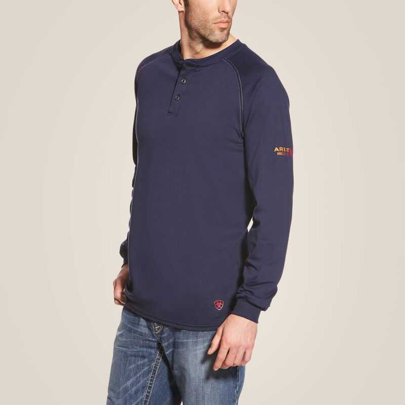 Ariat FR Henley Top Navy | 256VCRSTL