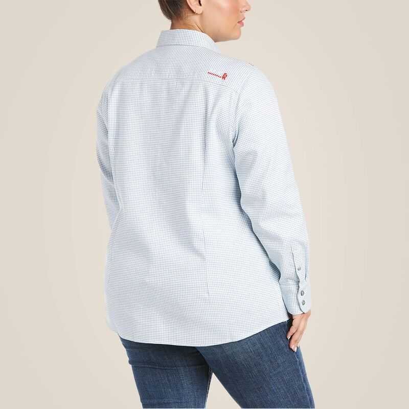 Ariat FR Hermosa DuraStretch Work Shirt White | 538LNKIXF