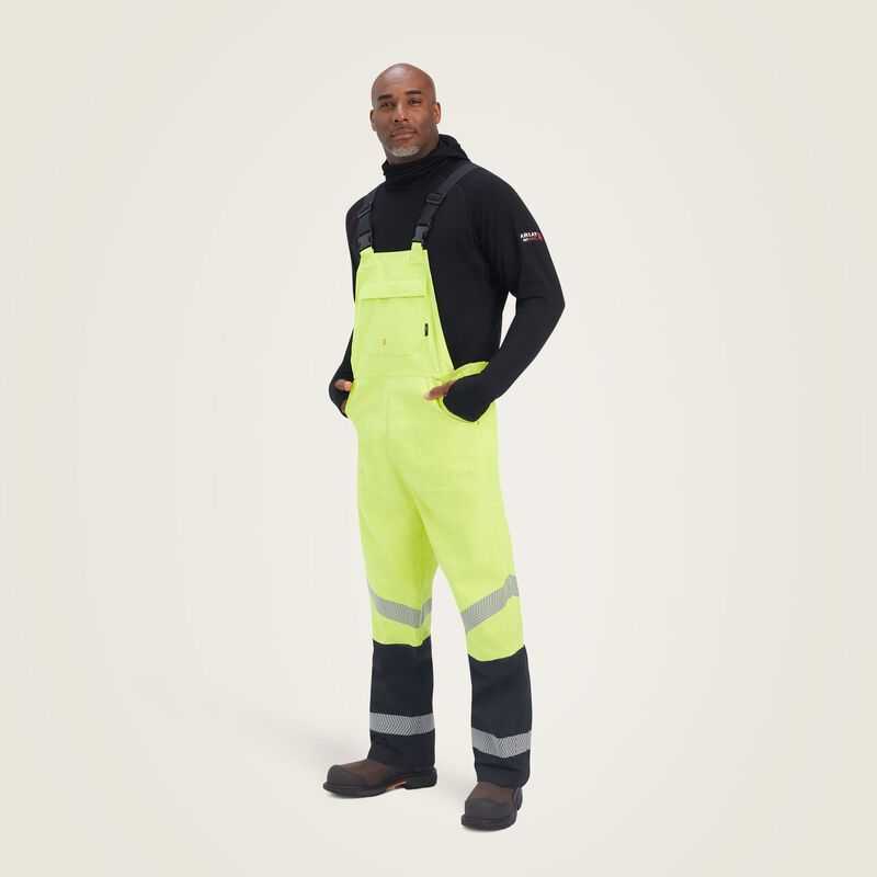 Ariat FR Hi-Vis Waterproof Bib Yellow | 032NBLPSD