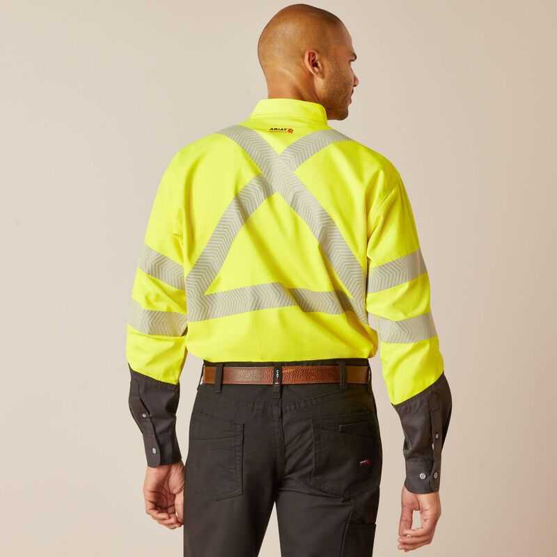 Ariat FR Hi-Vis Work Shirt Yellow | 316ESGUID