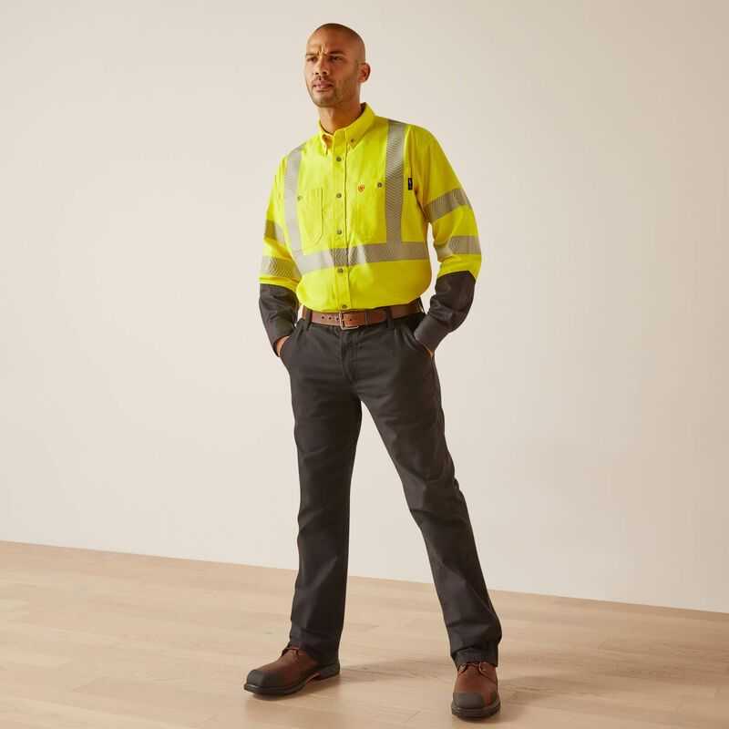 Ariat FR Hi-Vis Work Shirt Yellow | 316ESGUID