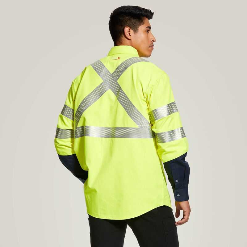 Ariat FR Hi-Vis Work Shirt Yellow | 897JPIFKR