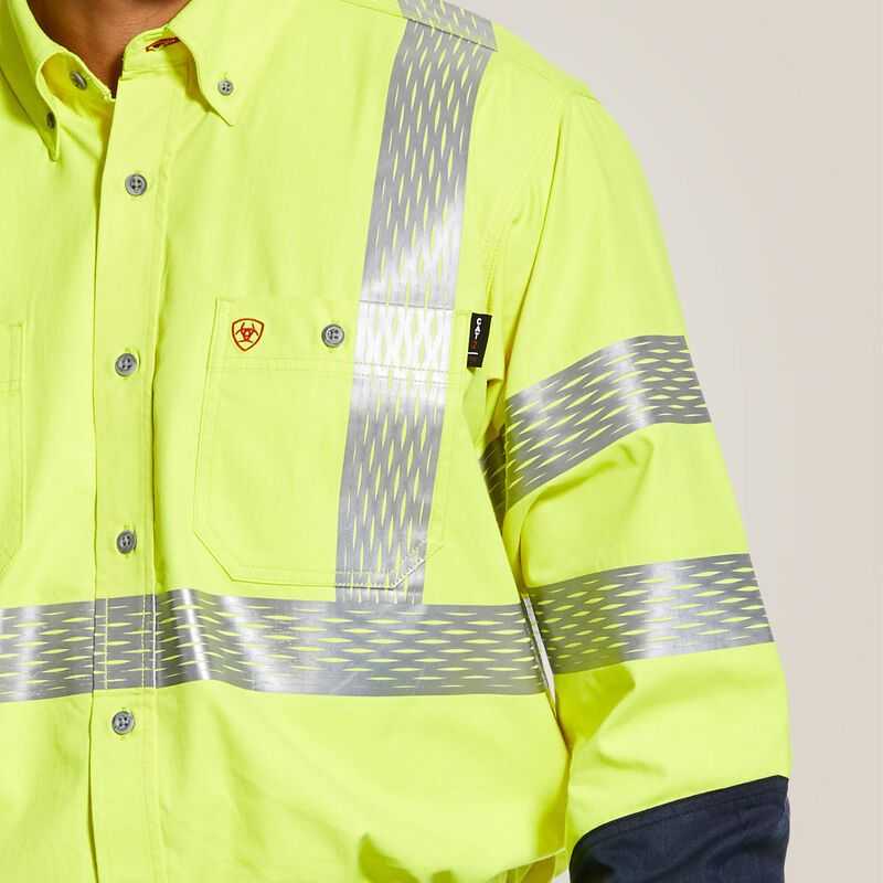 Ariat FR Hi-Vis Work Shirt Yellow | 897JPIFKR