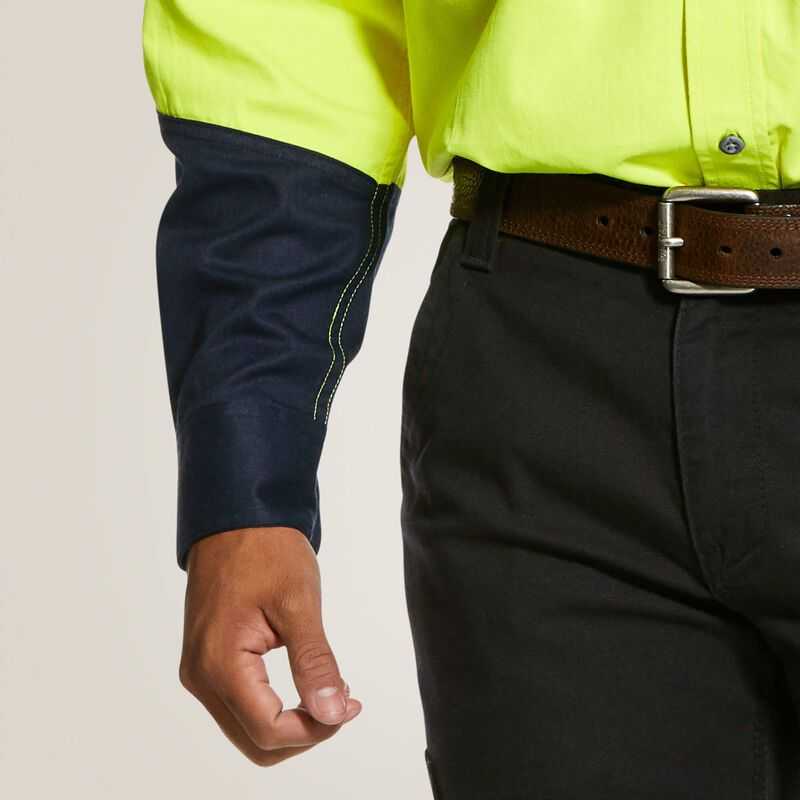 Ariat FR Hi-Vis Work Shirt Yellow | 897JPIFKR