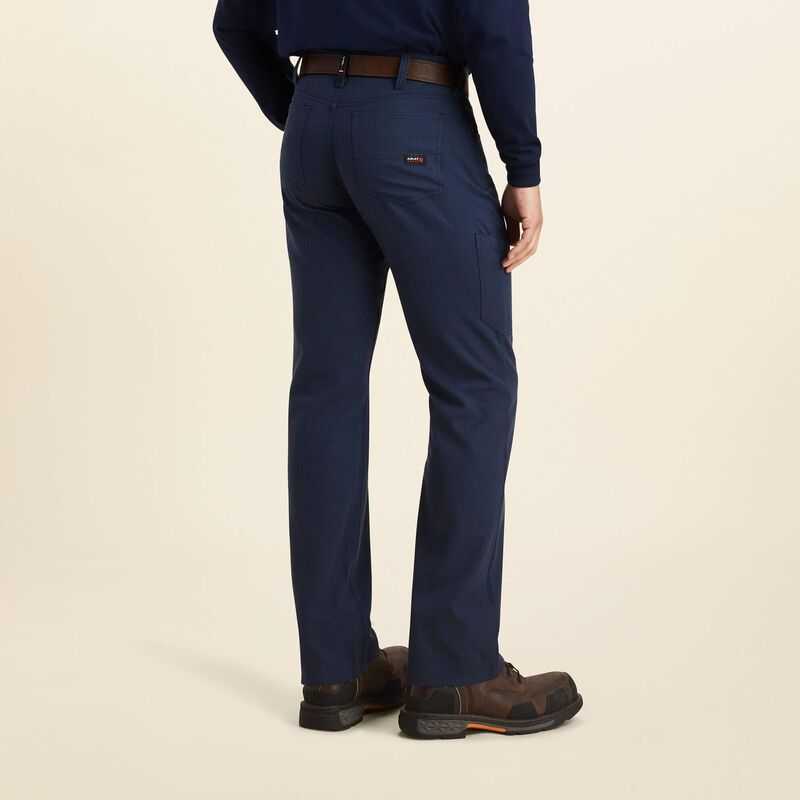 Ariat FR M4 Relaxed Crossfire Straight Pant Navy | 609FDVQCL